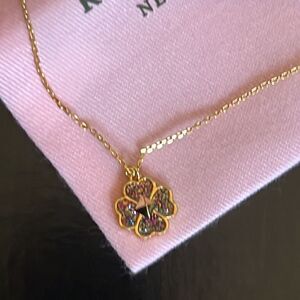 NWT KATE SPADE Spades & Studs Glitter Enamel Mini Pendant N1